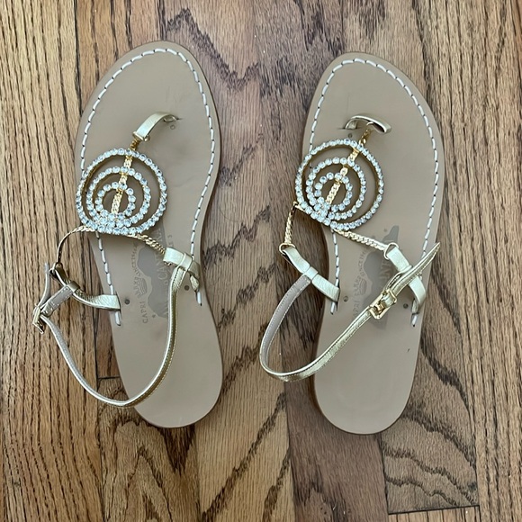 Vero Cuoio Shoes - Vero cuoio sandals with diamond crystals size 7 EUC